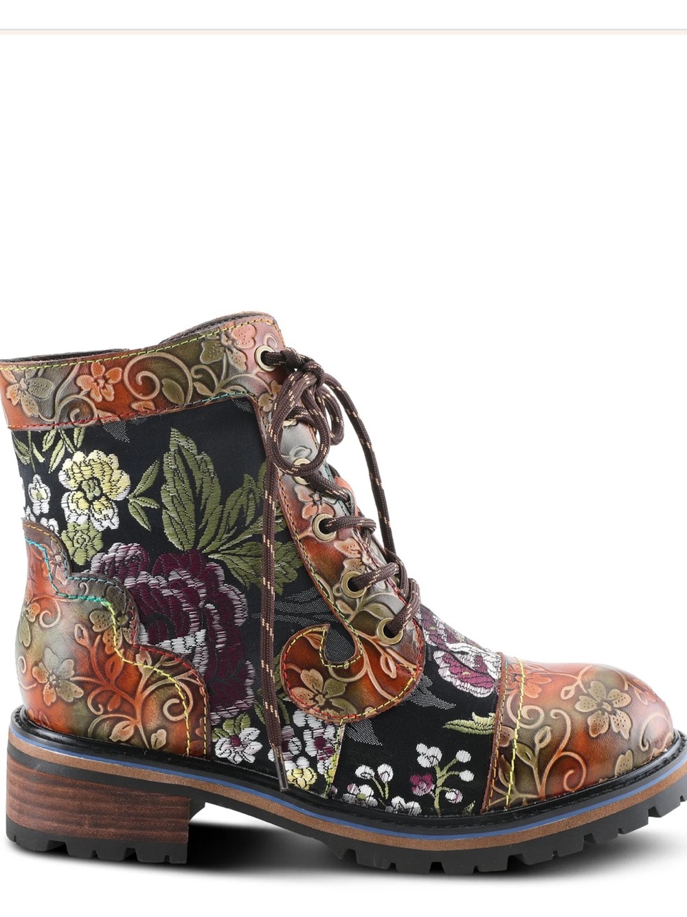 L'ARTISTE Fantastic Boots Size 42 Women’s size 10.5-11 Embroidered Lug Boot